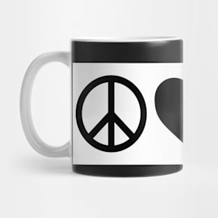 Peace, Love, and Rockhounding Mug